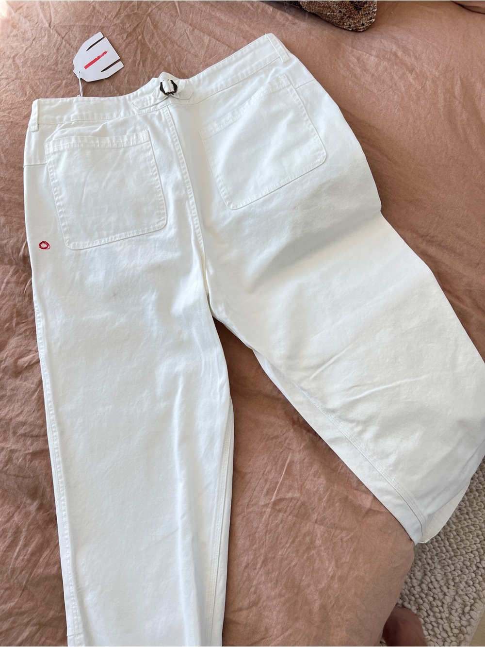 Men's White Cargo Pants - Clean Utility Style